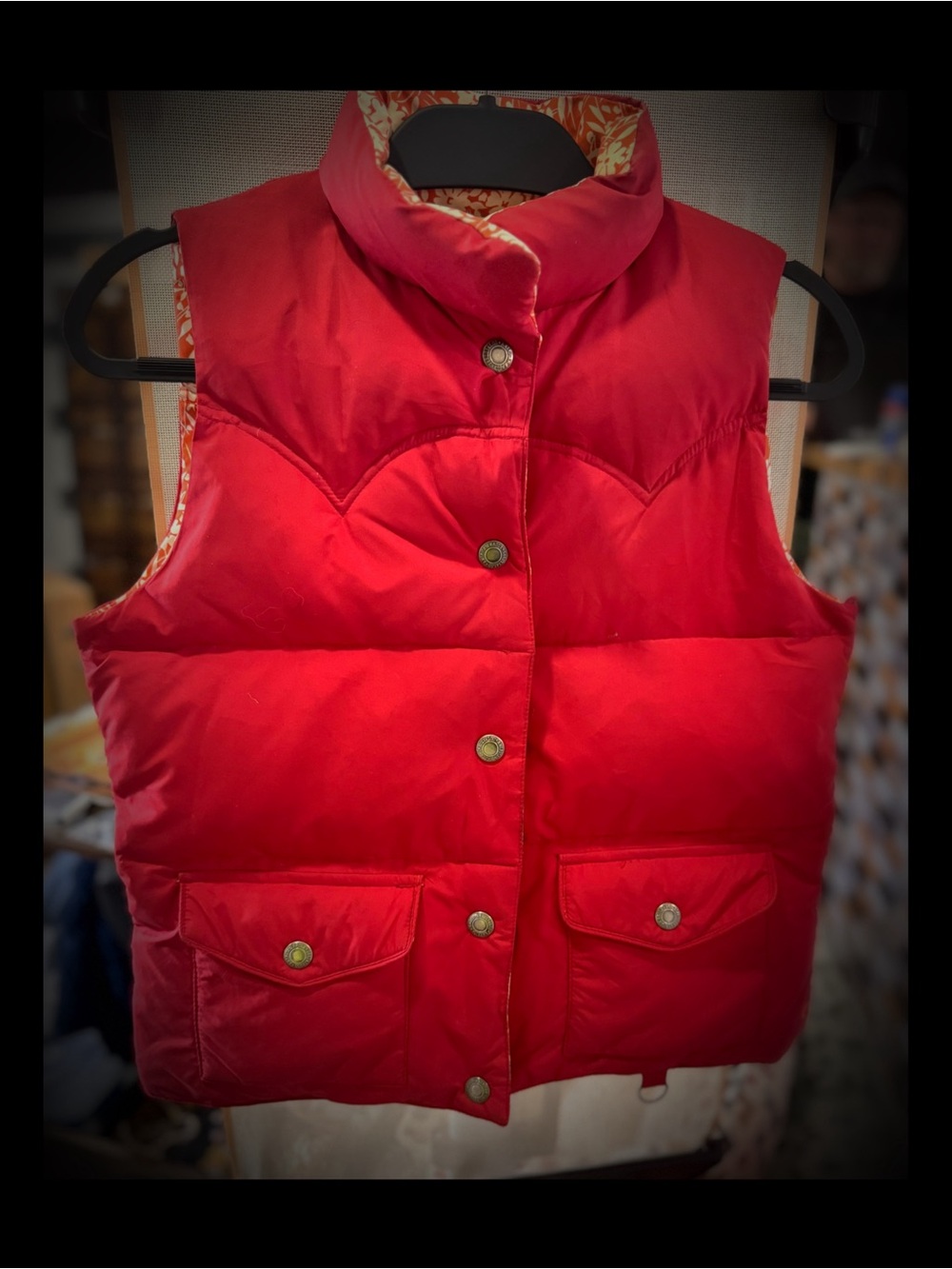 American Eagle Outfitters Red Quilted Puffer Vest